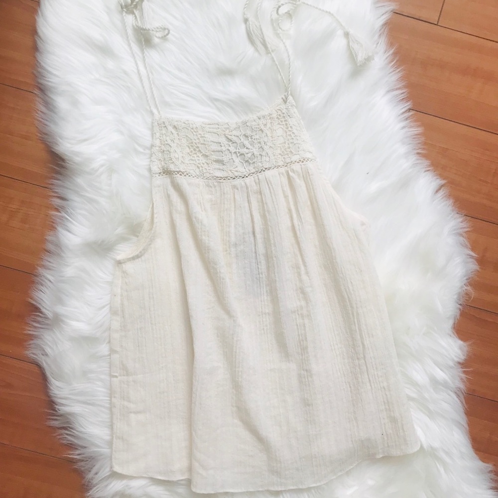 NWT Anthro Moon River Crochet Tassel Tank Small - Picture 2 of 8